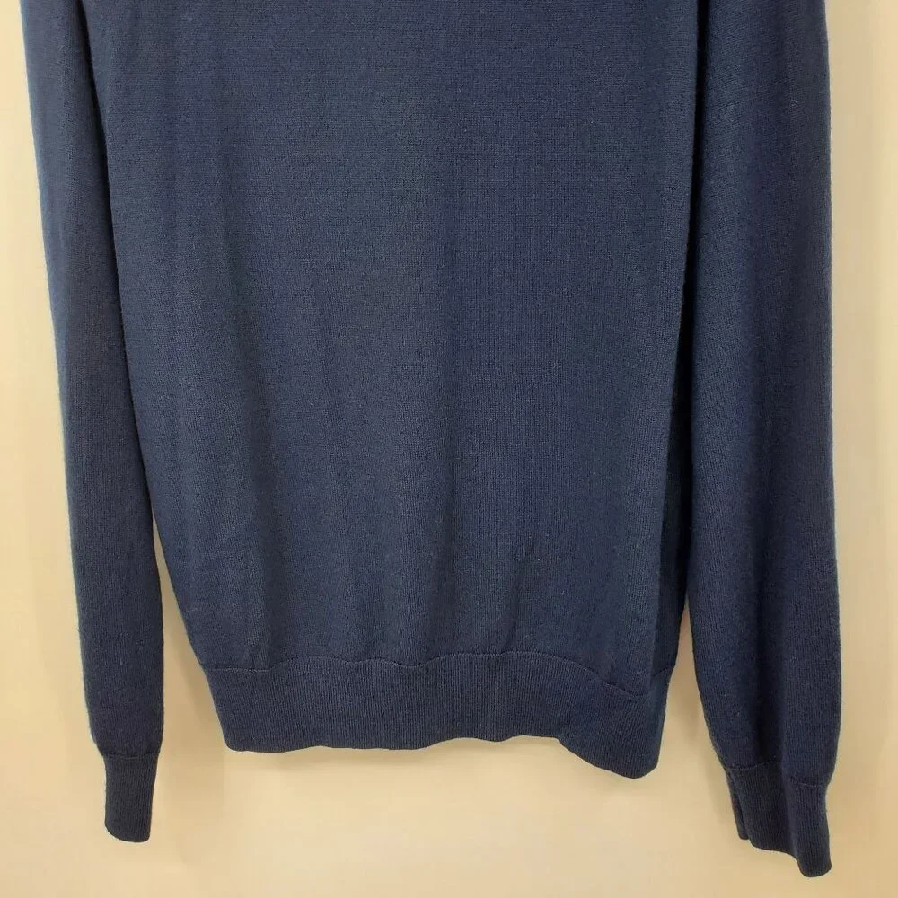 J.‎ Crew Wool Blend Navy Blue Men's Pullover Crewneck Sweater Shirt XL
